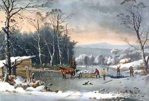 Winter in the Country Getting Ice by Durrie, George