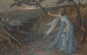 Titania Welcoming Her Fairy Bretheren by Henry Maynell Rheam