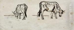Vacas Faenando by Agustin Riancho Y Mora