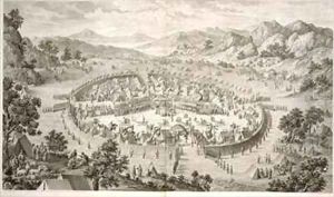 Tchao Hoei Occupies his Troops with Exercises and Military Games in 1758 by Damascene, Jean (An Tai)