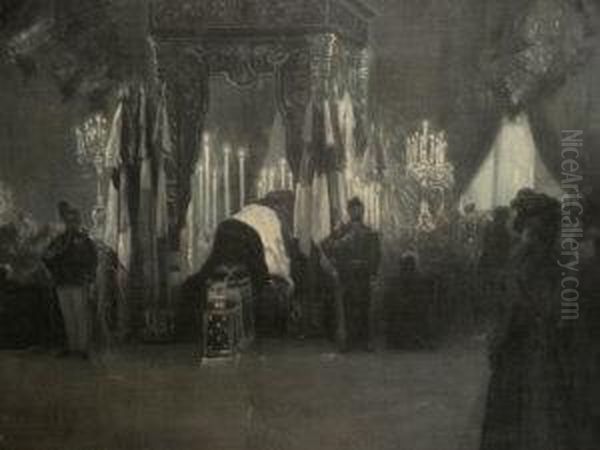 Study Possibly Depicting The Lying In State Of Archduke Franz Ferdinand Of Austria - view 1