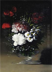 Flowers In A Glass Vase