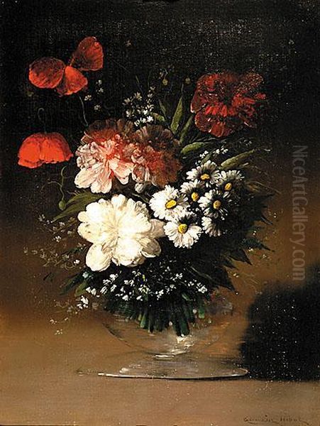 Flowers In Glass Vase - view 1