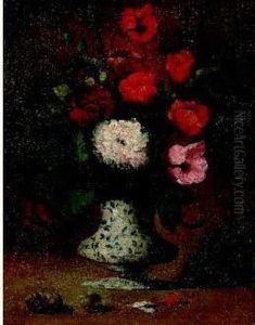 Vase De Fleurs by Germain Theodure Clement Ribot