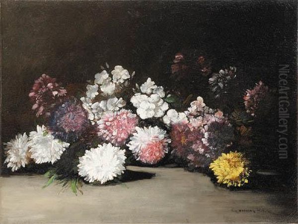 Chrysanthemums And Other Flowers - view 1