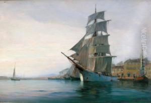 Voiliers Dans Le Port De Saint-tropez by Georges Ricard-Cordingley