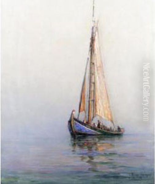 A Sailing Boat In Calm Water - view 1
