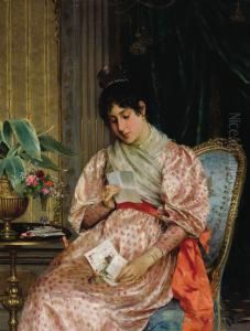 Young Woman Reading A Letter Young Woman Reading A Letter