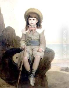 Young Boy on a Rock by Emile Dupont-Zipcy