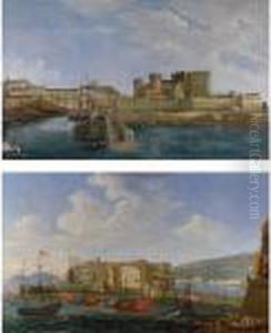 A View Of Castel Dell""""ovo From The Bay Of Trentaremi, Naples by Gabriele Ricciardelli