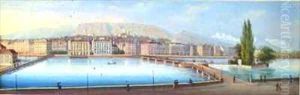 Lake Geneva view of the lake by Jean Dubois
