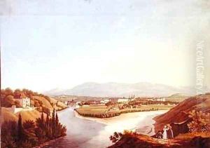 View of Geneva from the Confluence of the Rhone and the Arve by Jean Dubois