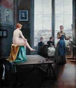 Studio with Young Women by Paul Duthoit