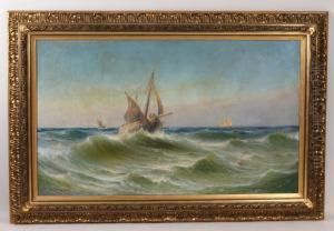 Skepp Pa Skummande Hav by Otto Ludvig Richarde