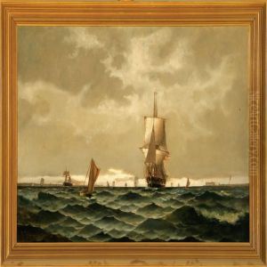 A Marine Outside Kronborg Castle by Otto Ludvig Richarde