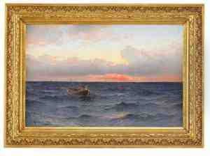 Naten Vittjas - Aftonsol Over Havet by Otto Ludvig Richarde