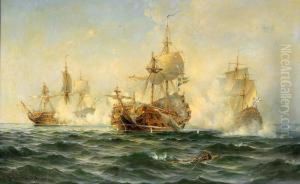 Skeppet Wachtmeisters Strid Mot En Rysk Eskader 1719