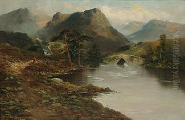 Loch Landscape With A Figure On A Track - view 1
