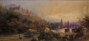 The Castle And Town Of Heidelberg On The Neckar
