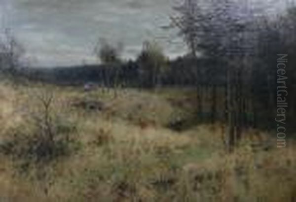 'faggot Gathering', A Figure With A Bundle Of Wood In A Wooded Landscape - view 1