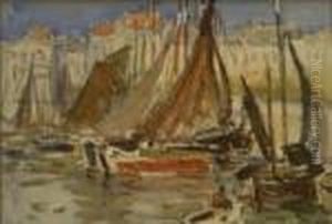 Fishing Boats Whitby by Frederick Stuart Richardson