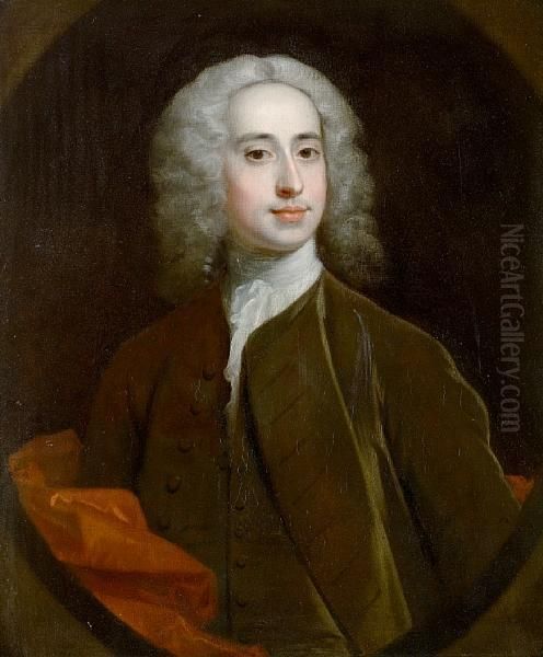 Portrait Of A Gentleman, Half-length, In A Brown Coat And Waistcoat - view 1