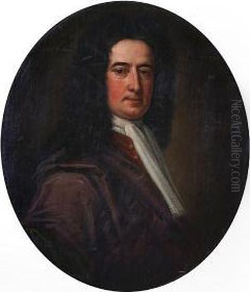 Portrait Of Sir Thomas Stevens, Bust-length,in A Plum Gown With A White Jabot - view 1