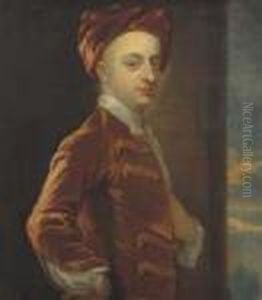 Ritratto Di Giovane Uomo In Giacca E Cappello Di Velluto Rosso by Jonathan Richardson