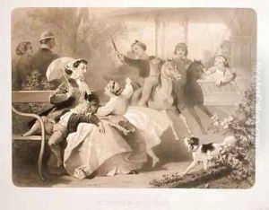 The Merry Go Round at Saint Cloud by Jules Marie Desandre