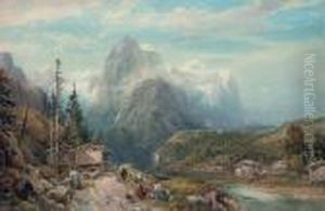The Wellhorn From Rosenlaui, Switzerland by Thomas Miles Richardson