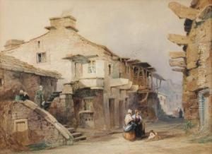 Old Cottages by Thomas Miles Richardson