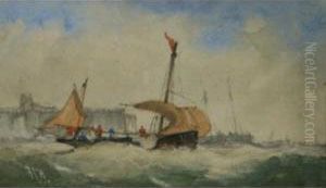 Shipping In Heavy Seas Off The North East Coast by Thomas Miles Richardson