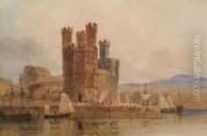 Caernarvon Castle by Thomas Miles Richardson