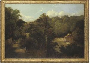 View Of The Old Mill, And Prebend's Bridge, Durham by Thomas Miles Richardson