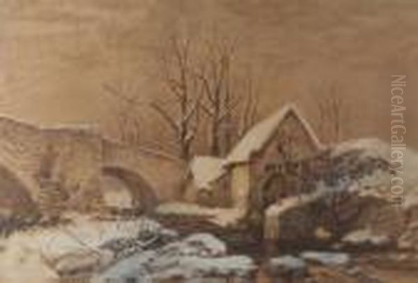 Mill Cottage In The Snow - view 1