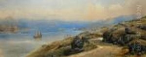 Mountainous Lakescene by Thomas Miles Richardson
