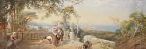 Overlooking The Bay Of Sorrento by Thomas Miles Richardson