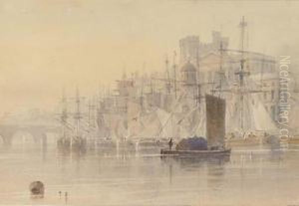 Trading Vessels Moored At The Quayside - view 1