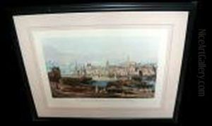 View Of The Port And Town Of Newcastle Upon Tyne by Thomas Miles Richardson