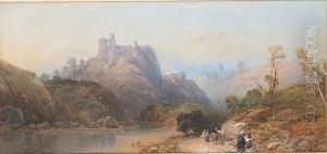 Travellers On A Continental Track by Thomas Miles Richardson