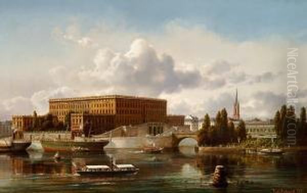 View Of Stockholm's Castle. "parti Af Stockholms Slot" - view 1