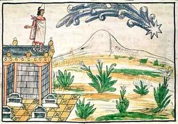 Montezuma II 1466-1520 watching a comet - view 1