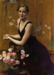 Portrait Einer Jungen Frau