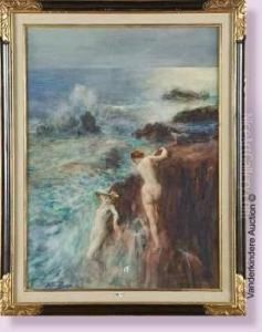 Les Baigneuses En Bord De Mer by Herman Richir
