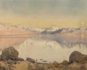 Mount Cook Across Lake Pukaki by Dorothy Kate Richmond