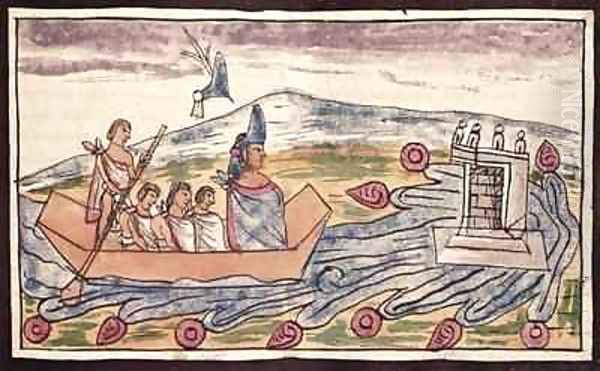 Fol 192v Montezuma II leaving rapidly after hearing of the landing of the Spanish - view 1