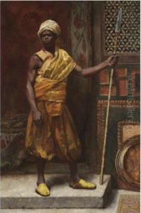 The Palace Guard, Granada by Edouard Frederic Wilhelm Richter