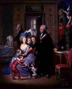 The Family of Judge Lecoq at Arras by Dominique (Guillaume Dominique Jacques) Doncre
