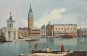The Doge's Palace, Venice, With The Dogana And The Molo, From Thegiudecca