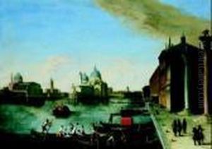 Venezia, Il Bacino Di San Marco 
Con La Piazzetta, Punta Della Dogana, E L'isola Di San Giorgio by Johann Richter